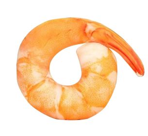 3D Simulation Shrimp Neck Pillow Plush Food Shape Pillow Funny Stuffed Toy [C]