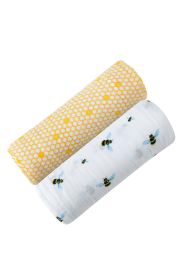 ORGANIC SWADDLE SET - BUSY BEES