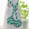 2 Pcs Cotton Rope Curtain Tiebacks Decorative Tassel Rope Tie Backs Knitting Knot Buckle Cord Drapery Tieback, Green White