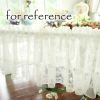 White Lace Door Curtain Doorway Short Curtain Flower Kitchen Half Curtain Partition Curtain Gauze Tier Cafe Curtain,59x15 inch