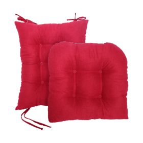 Rocking Chair Cushion 2-piece Set Rocking Chair (Option: Red-43x43x10cm)