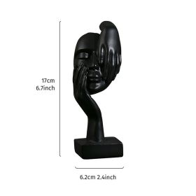 1pc Creative Abstract Character Action Decoration Ornament; Home Decoration Crafts (style: Black A)