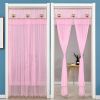 Double Yarn Lace Gauze Door Curtain Quiet Anti-mosquito Embroidered Living Room Bedroom Bathroom Universal Partition Home Decor