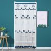 Double Yarn Door Curtain Anti-mosquito Flowers Embroidery Mute Bedroom Living Room Bathroom Universal Partition Home Decoration