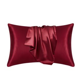 Silk Pillowcase for Hair and Skin, Mulberry Silk Pillow Cases 2Pack (Color: Red)