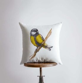 Watercolor Yellow Crest | Gifts | Brid Prints | Bird Decor |Accent Pillow Covers | Throw Pillow Covers | Pillow | Room Decor | Bedroom Decor (Dimensions: 18x18)