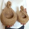 1pc Wall Hanging Basket; Bohemian Style Woven Basket; Creative Teardrop Shape Suitable For Vegetables And Fruits; Kitchen Storage Basket