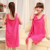 Bathroom Women Microfiber Bath Towels for adults Wearable Beach Towel Bath Wrap Towel Bath Gown