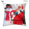 Red Santa Pillowcase Home Living Room Sofa Cushion Cover Christmas Decorations Home Customizable