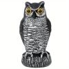 1pc Owl Decoy To Scare Birds Away, Fake Owl Scarecrows, Pigeon Deterrent, Plastic Owl Statue For Outdoor Garden Balcony Porch Yard