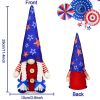 4th of July Patriotic Gnome Decorations;  Mr & Mrs USA Swedish Tomte Gnomes Plush Table Ornaments