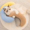 Soft Fluffy U-shaped Stuffed Pillow for Small Dog Cat Kitten Puppy Neck Pillow