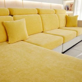 Thickened Chenille Sofa Cover Lazy All-inclusive (Option: Lemon Yellow-Small Double)